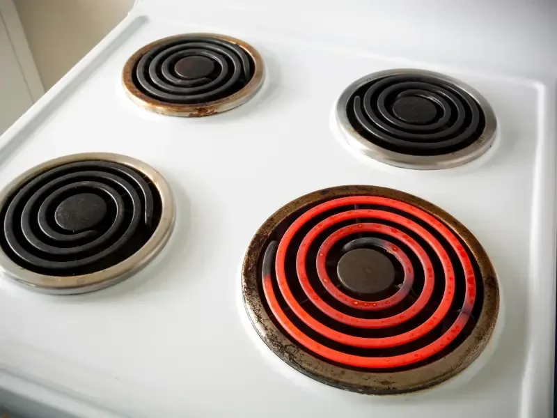 Electric coil stove installation