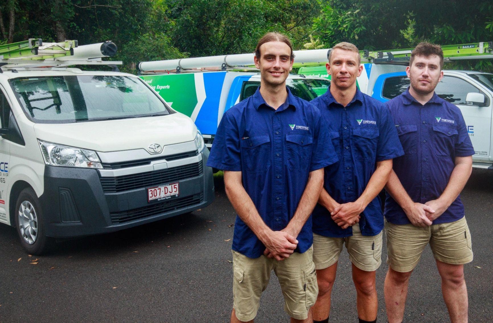 Triforce Electrical and Air service vehicles