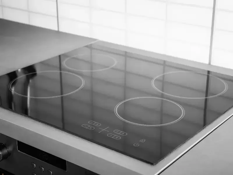 Electric induction cooktop installation